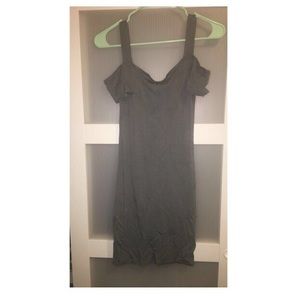 Bodycon Gray strapped & off the shoulder dress